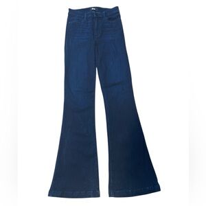 PAIGE Dark Blue Flare & Wide Leg Jeans